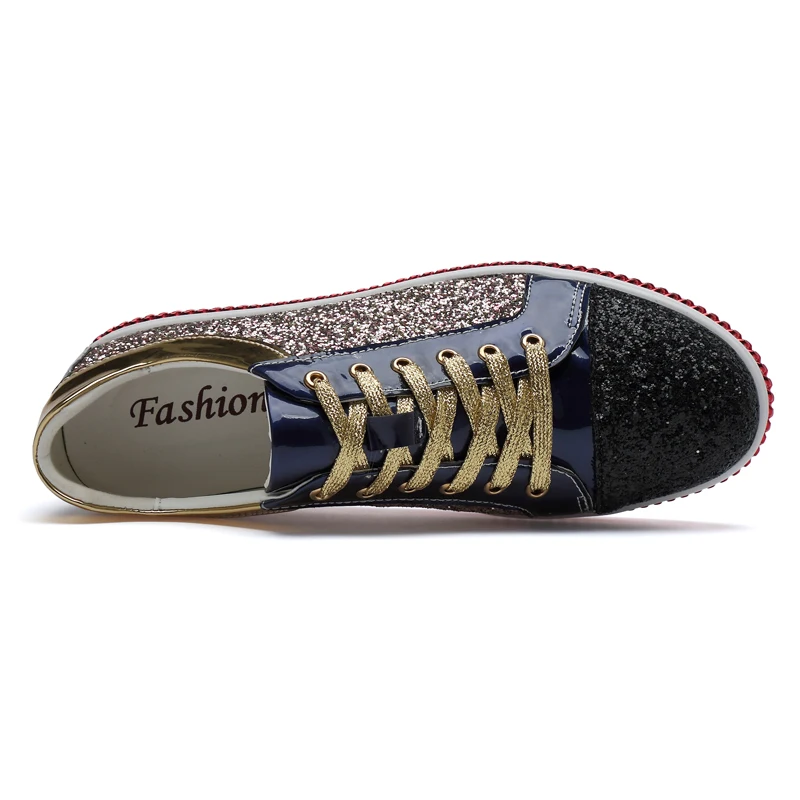 X брендовая модная обувь с золотистыми блестками женская повседневная для бара