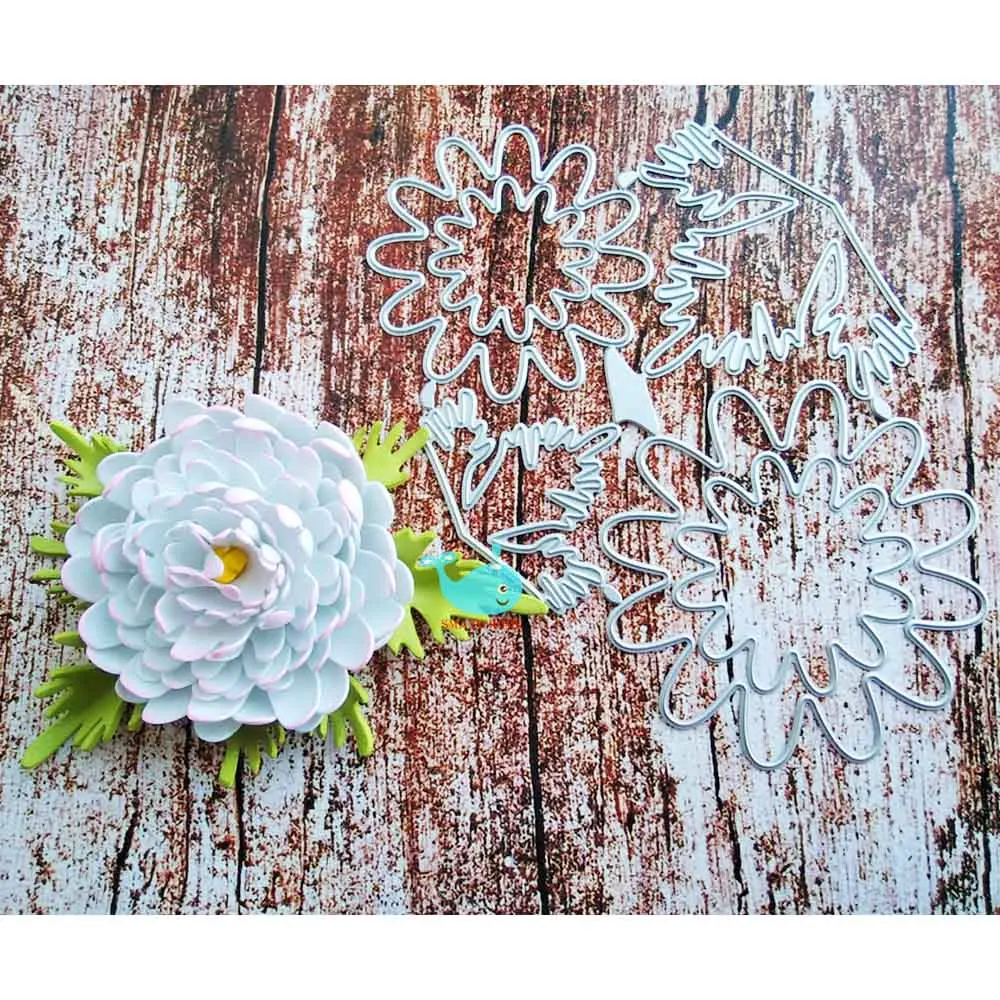 chrysanthemum Metal Cutting Dies Embossing Stencils for DIY Scrapbooking Photo Album Decorative Paper Cards Making Tool | Дом и сад