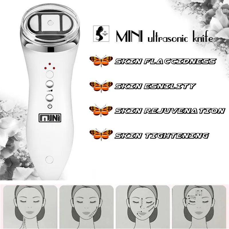 

Ultrasonic Radio Frequency Apparatus Lifting Face Skin Care Massager Facial Rejuvenator Mini Hifu Anti Wrinkle Tightening Device