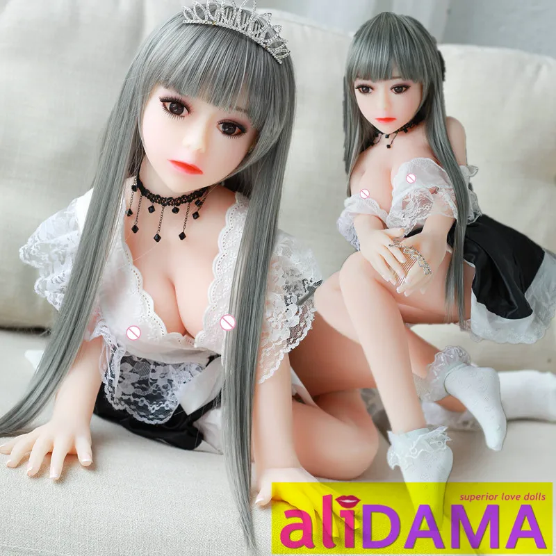 ALIDAMA 100 см (3.28ft) Французский маленький мини TPE Секс Куклы Силиконовые Реалистичные