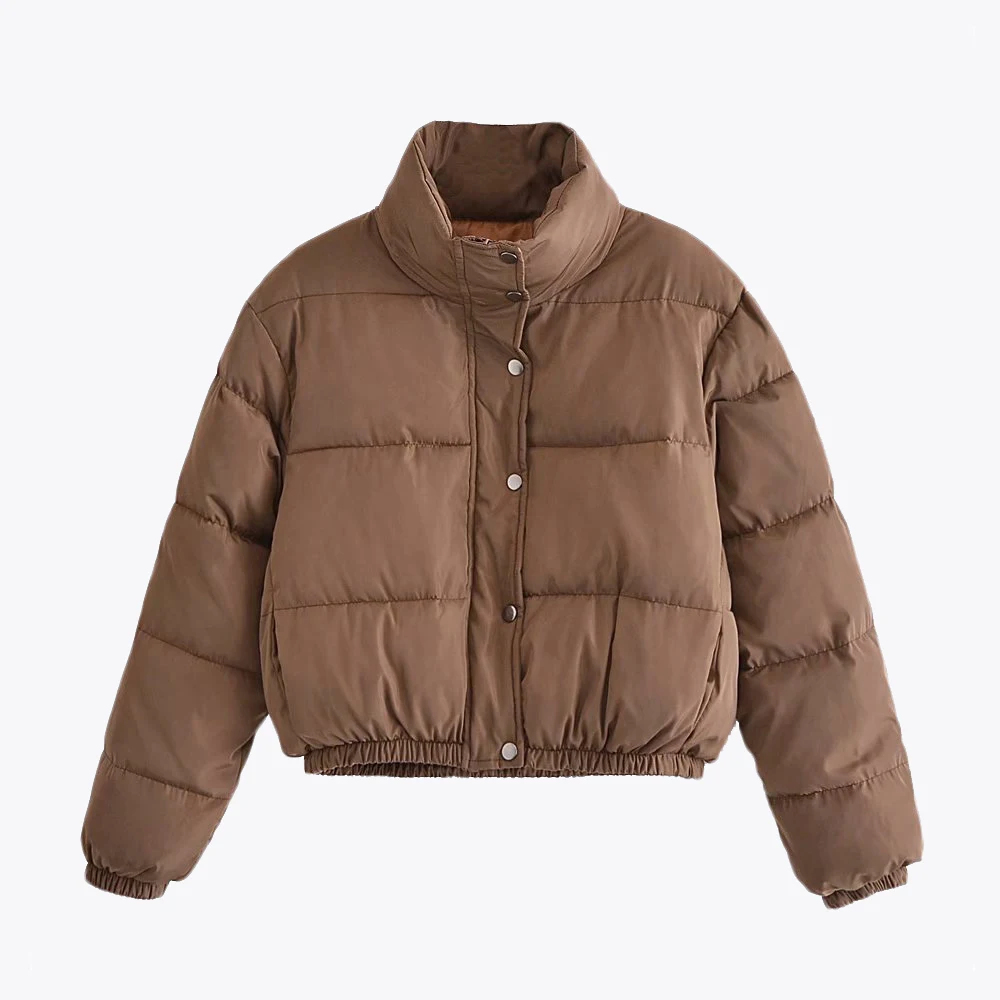 

Winter Coat Women French Retro Loose Thick Warm Coat Cotton High Collar Winter Jacket Woman Parkas Bubble Coat Winter Clothes Za