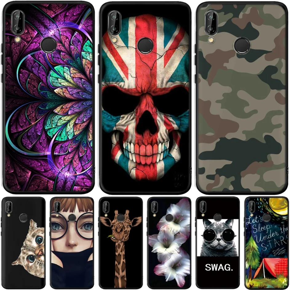 Камуфляжный чехол для Huawei P Smart 2019 P30 P20 Lite Mate 20 Pro Y5 Y6 Y7 Y9 Prime Plus мягкий силиконовый из