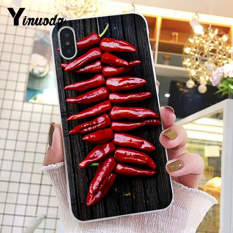 Yinuoda чехол с красным перцем мягкий для телефона iPhone 8 7 6 6S X XS MAX 5 5S SE XR 11 Pro Max |