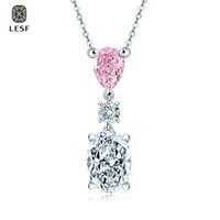 925 sterling silver 1014mm oval cut sona high carbon diamond pendant necklace wedding jewelry material 100 guarantee