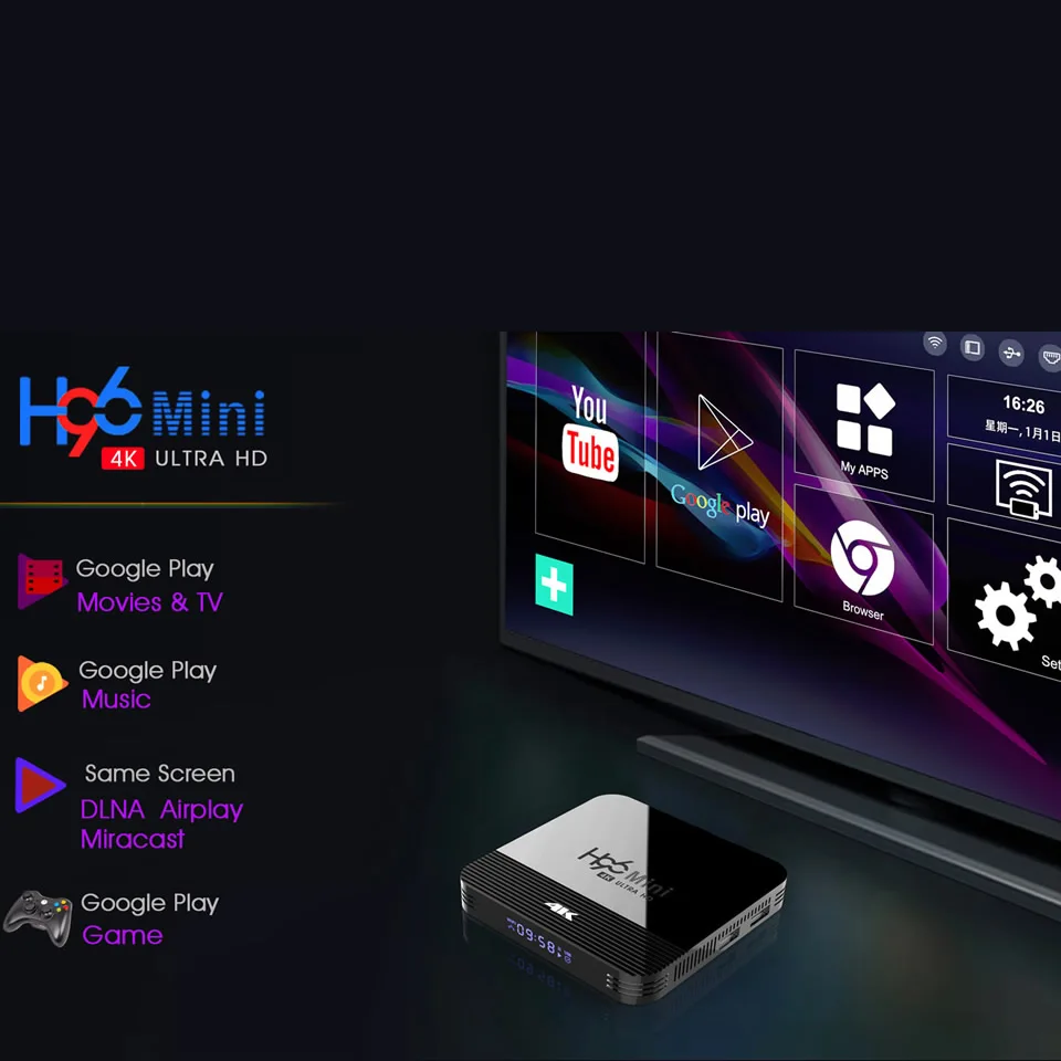 ТВ приставка H96 Mini H8 на Android 9 0 2 + 16 ГБ 4 ГГц|ТВ-приставки и медиаплееры| |