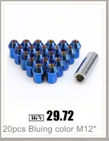 Car Modification 20PCS Stainless Steel Lug Nuts M12x1.25 M12x1.5 M14x1.5 M14x2 Wheel Nuts Bolts For chevrolet Subaru Hyundai