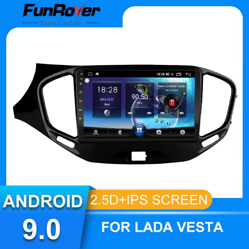 Funrover 9 &quotandroid 0 автомобильный Радио мультимедийный плеер Автомагнитола для LADA Vesta