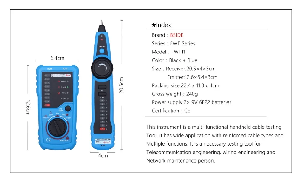 RJ45 Lan тестер кабельный трекер FWT11(упаковка из 7) Cat5 Cat6 RJ11 детектор сетевой кабель тестер для телефонного кабеля сетевые инструменты