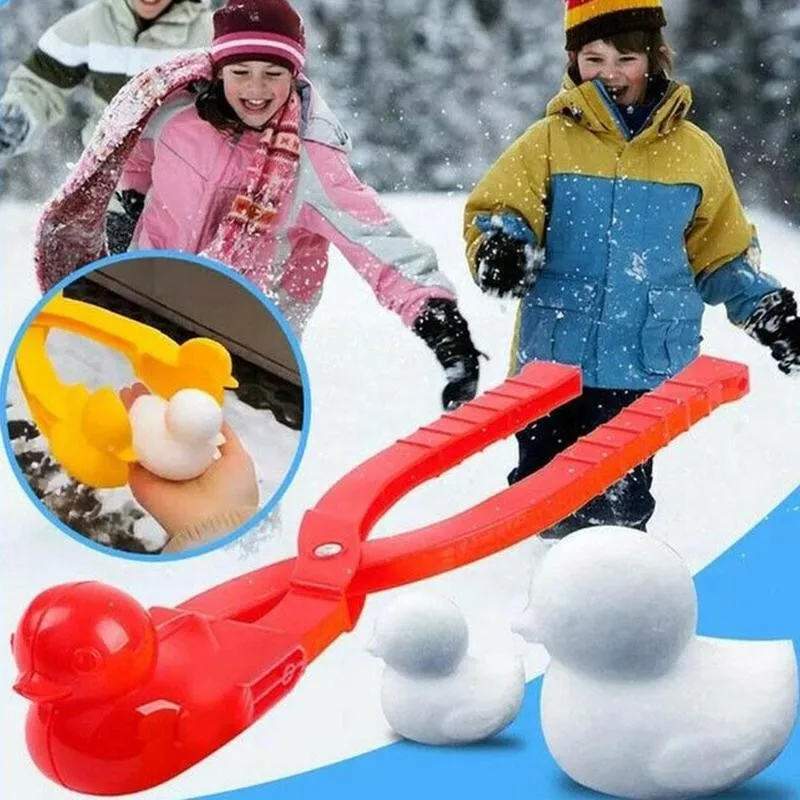 

Winter Duck-shaped Snowman Maker Clip Plastic Kids For Children Tools Sculpt Sand Random Toys Sports Ball Outdoor Maki