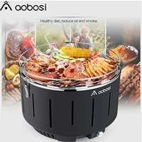 stainless steel charcoal grill bbq grill portable outdoor barbecue tool round carbon barbecue stove for household