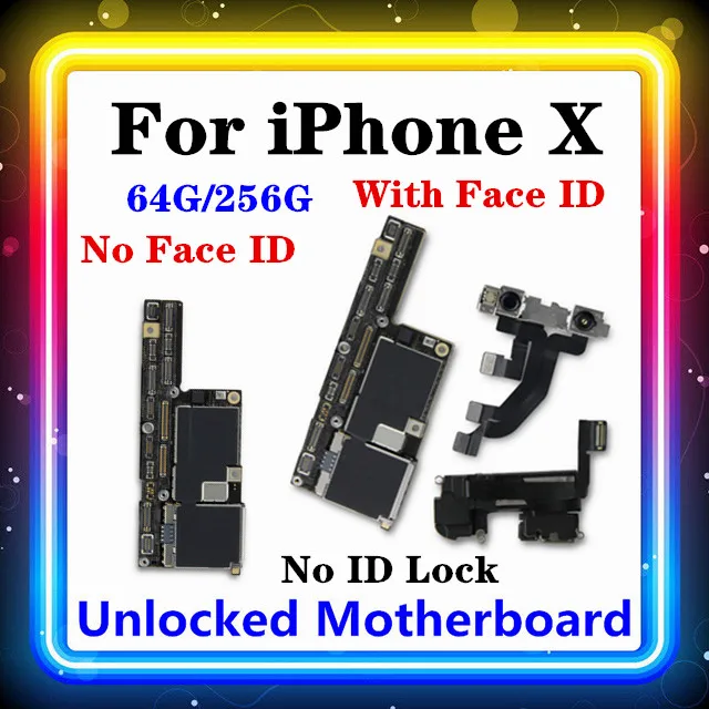 Материнская плата для IPhone X 256 ГБ с распознаванием лица разблокированная хорошая