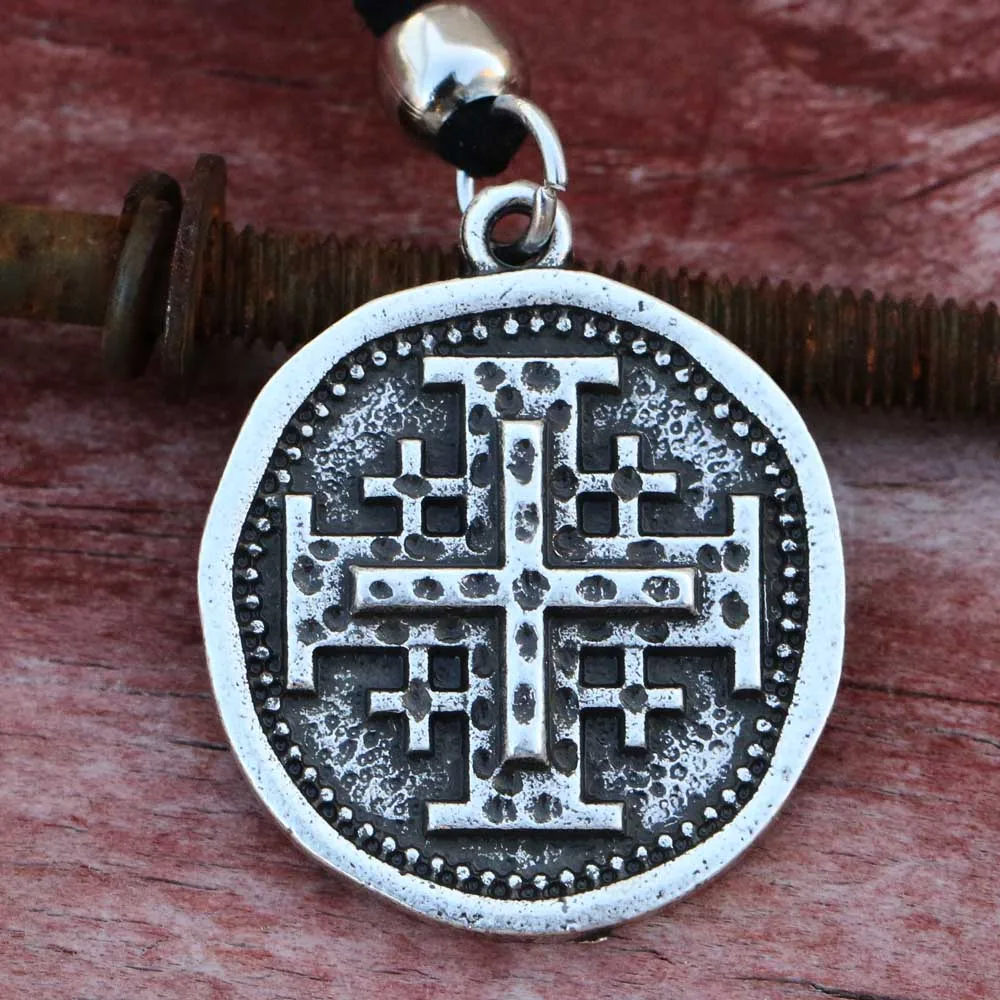 A315 Jerusalem Cross Подвеска с Майклом с защитой от Archangel, подвеска guuradian Angel Wing, патрон, католический медальон, ювелирные изделия, Прямая поставка - Окраска металла: A315 Jerusalem Cross