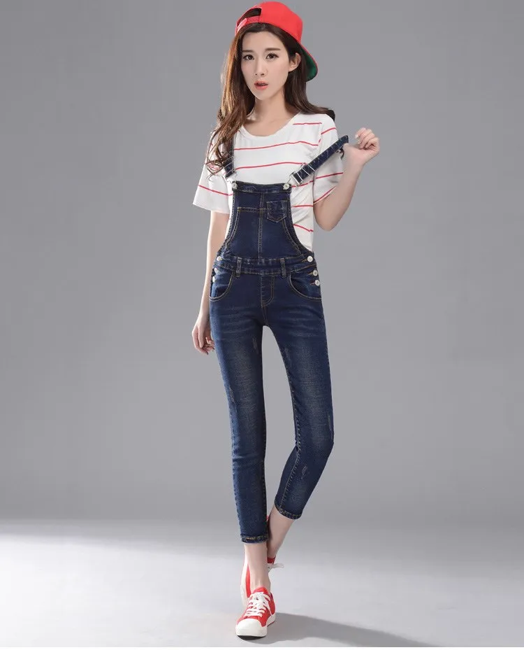 Новинка 2019 женские комбинезоны крутой джинсовый комбинезон повседневные