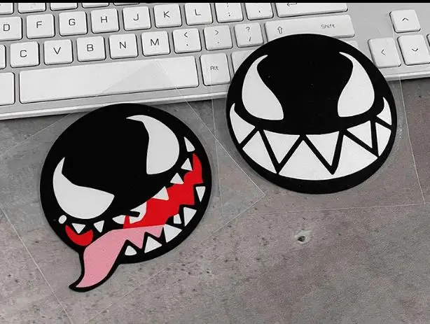 Виниловая наклейка с изображением смешного монстра ярких светоотражающих ядов