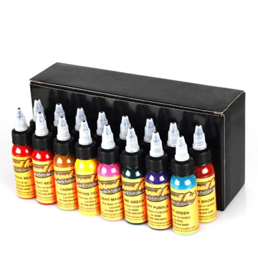 

Tattoo Ink Set 16 Complete Colors Pigment Kit 1 oz (30ml) Tattoo Supply for Tattoo Kit Tattoo Pigment All Purpose