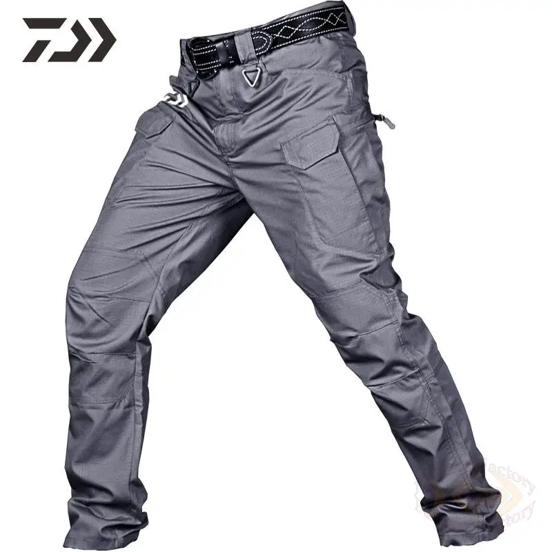 

2021 Daiwa Fishing Pants Solid Pockets Camouflage Outdoor Sport Tactical Military Cargo Fishing Pants Elastic Mens Clothes Pants