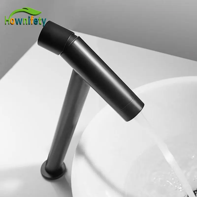 Черный хромированный смеситель для раковины горячей и холодной воды винтажный