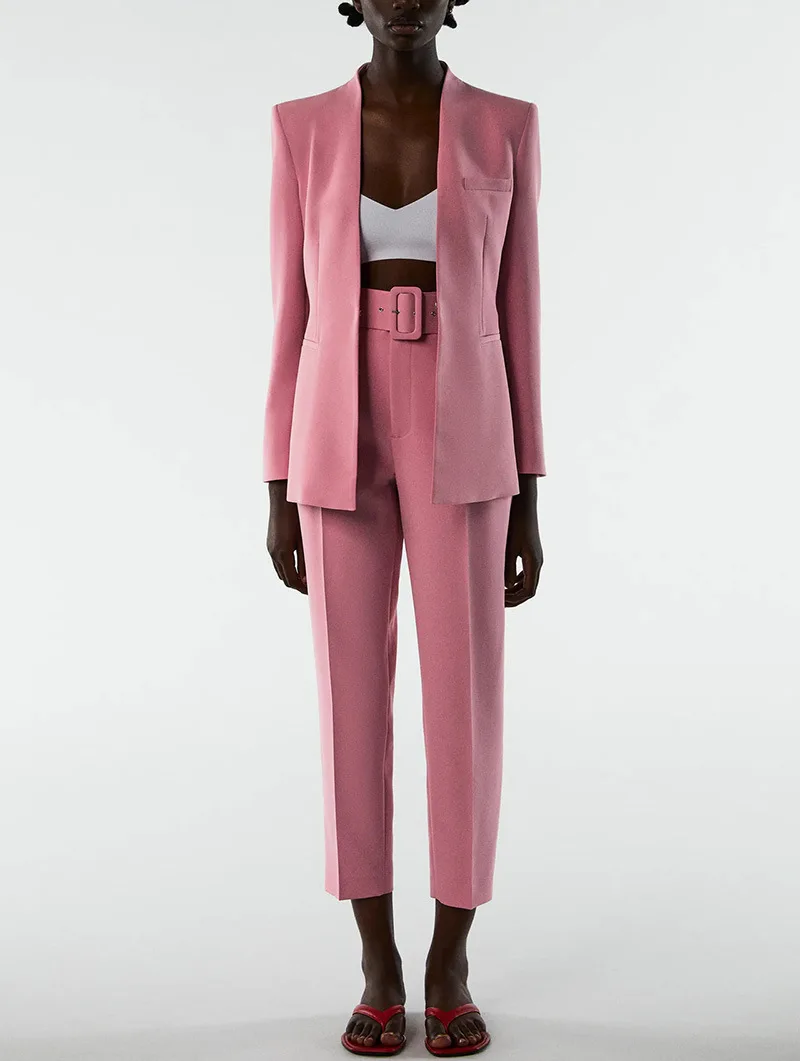 

Женские осенние штаны с поясом Meriahzheng, плиссированные однотонные повседневные штаны для женщин, PYL, Гарлем-брюки