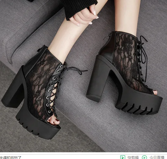 LTARTA/черные и белые босоножки на платформе с квадратным каблуком в европейском