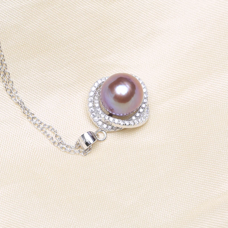 BaroqueOnly Zircon inset natural freshwater pearl pendant Edison chocker girl neacklace 2019 new arrivals PDA | Украшения и