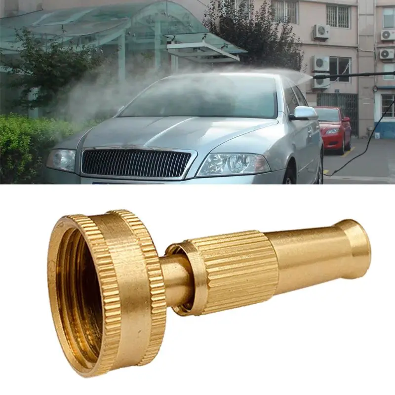 

3/4 inch Solid Brass Heavy Duty Adjustable Twist Garden Hose Nozzle Jet Spray High-pressure Garden Car Washer Adaptation