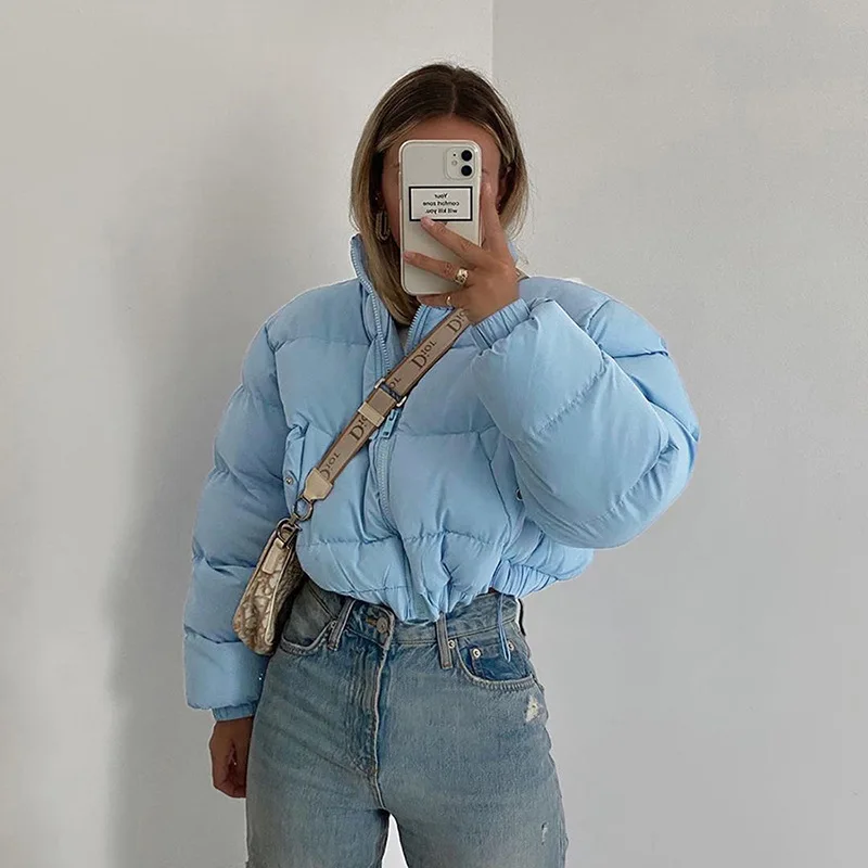 

ACKLAND Fashion Fall Winter Down Coat Puffer Jacket and Coats Women Christmas Bubble Cropped Outerwear Warm Clothing