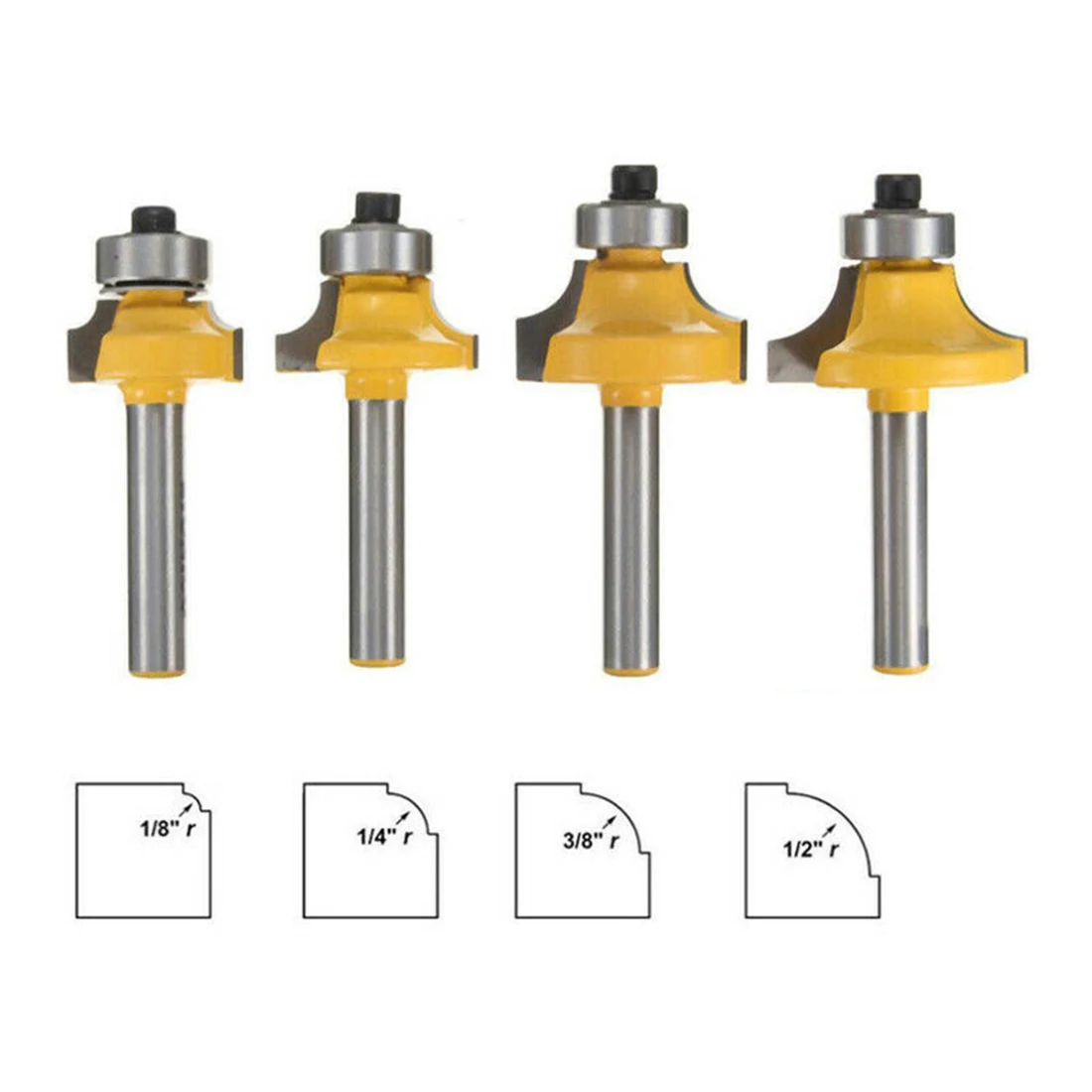 1/4 дюйма хвостовик фрезы для формирования 1/2 3/8 1/8 цех бизнес товары домашнего