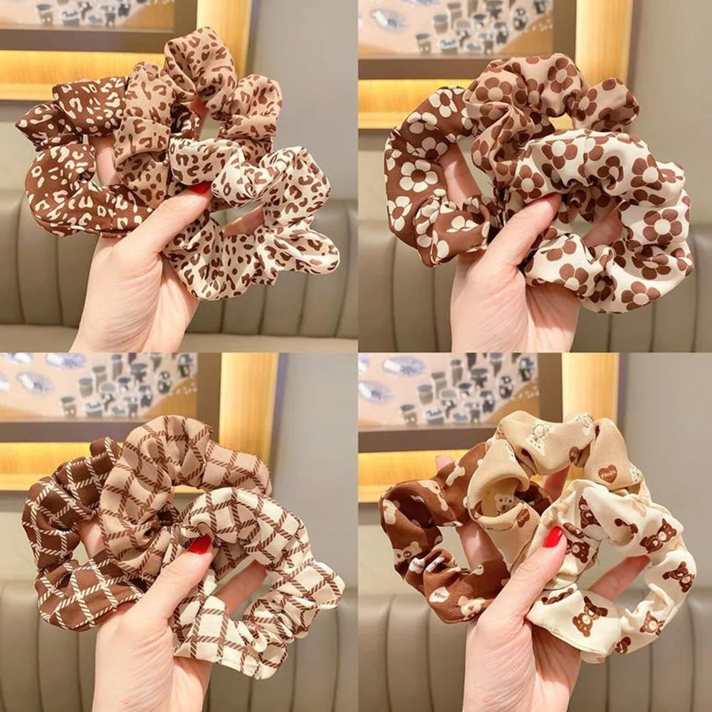 

Leopard Velvet Scrunchies Hair Accessories For Women Girl Elastic Hair Ring Hair Tie Ponytail Holder Rubber Band Hair Bands