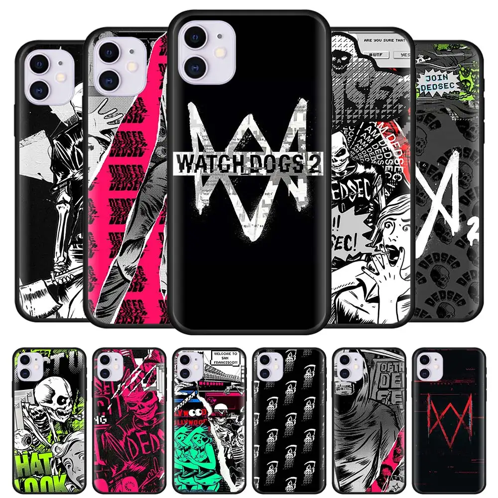 Moblie Phone Case for Apple iPhone 13 11 12 Pro Max 6 7 8 Plus XR X XS 6S 12Mini SE Shell Coque Funda Capa Watch Dogs 2 Dedsec