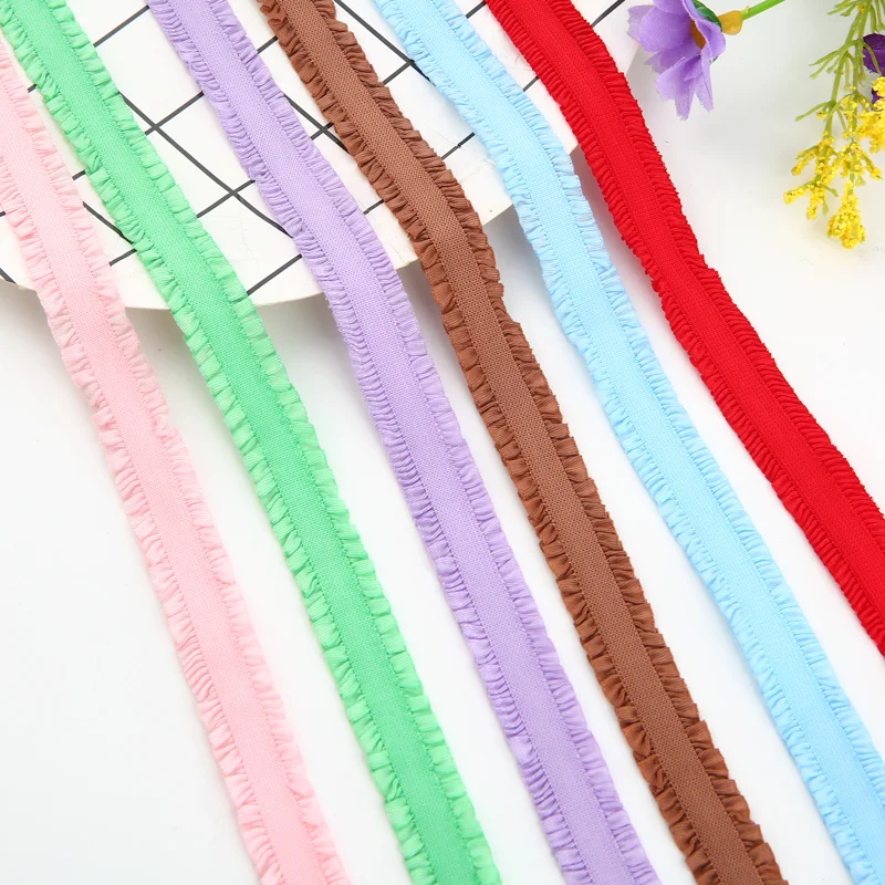 1 м белая эластичная лента с оборками из полиэстера 14 мм широкая для шитья одежды