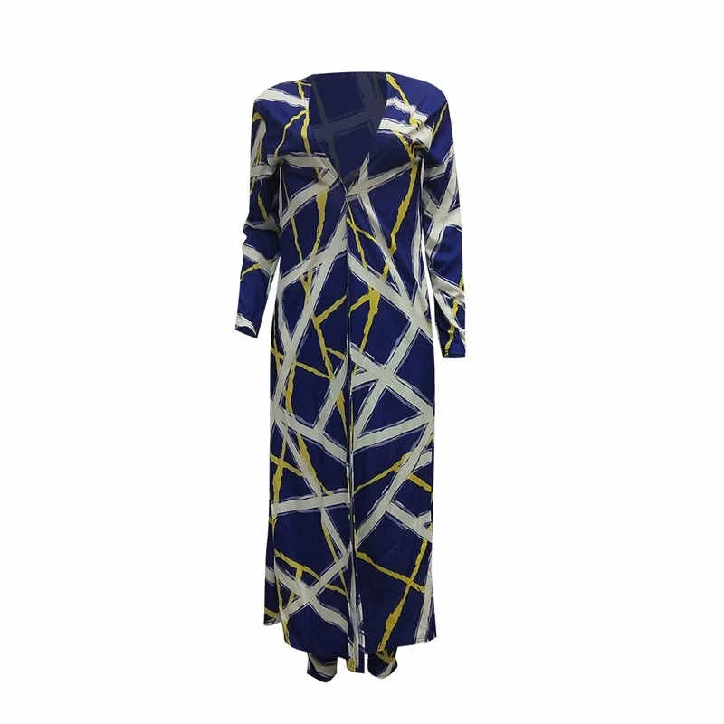 Женский комплект из двух предметов Echoine топ с принтом и длинными рукавами брюки