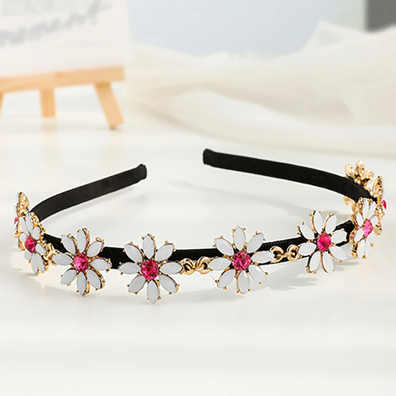 ZHINI Новый дизайн женские аксессуары для волос Стразы барокко ободок Свадебные