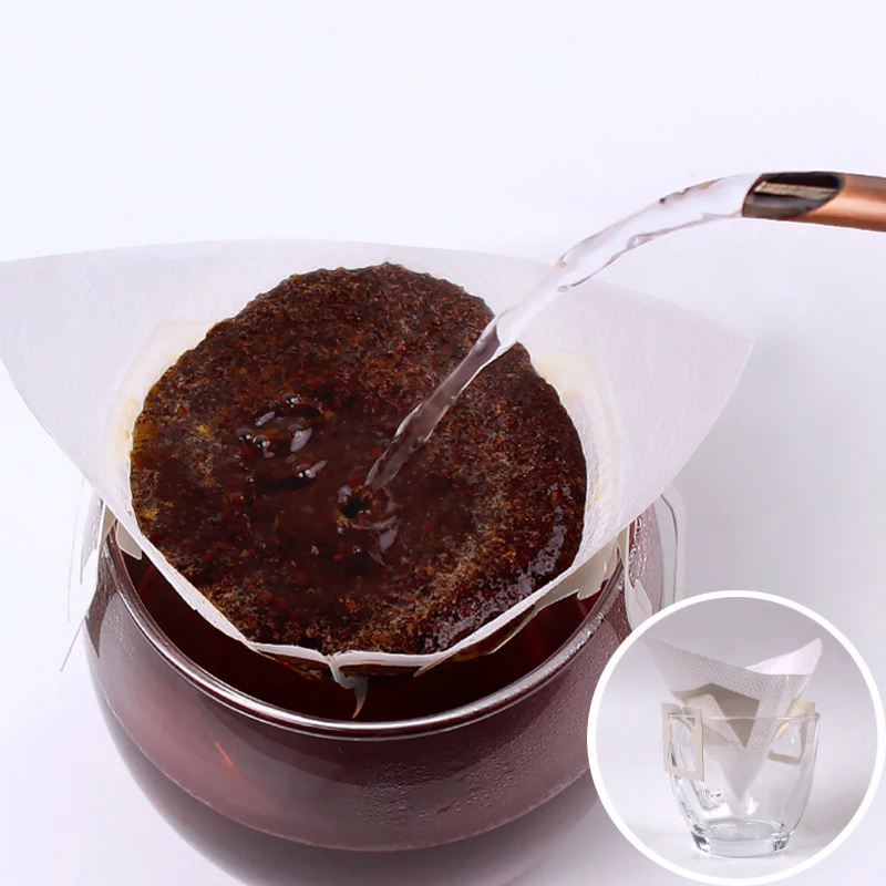 Портативный v-тип капельного кофе порошок мешки фильтровальная бумага Висячие