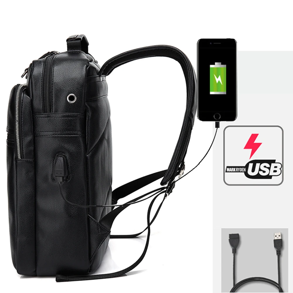 Деловой рюкзак с usb-зарядкой сумка для компьютера многофункциональный