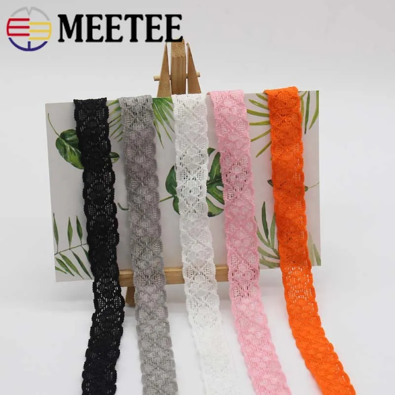 Meetee 44 метра 18 мм полое эластичное кружево отделка Лента тканевая лента DIY Детские