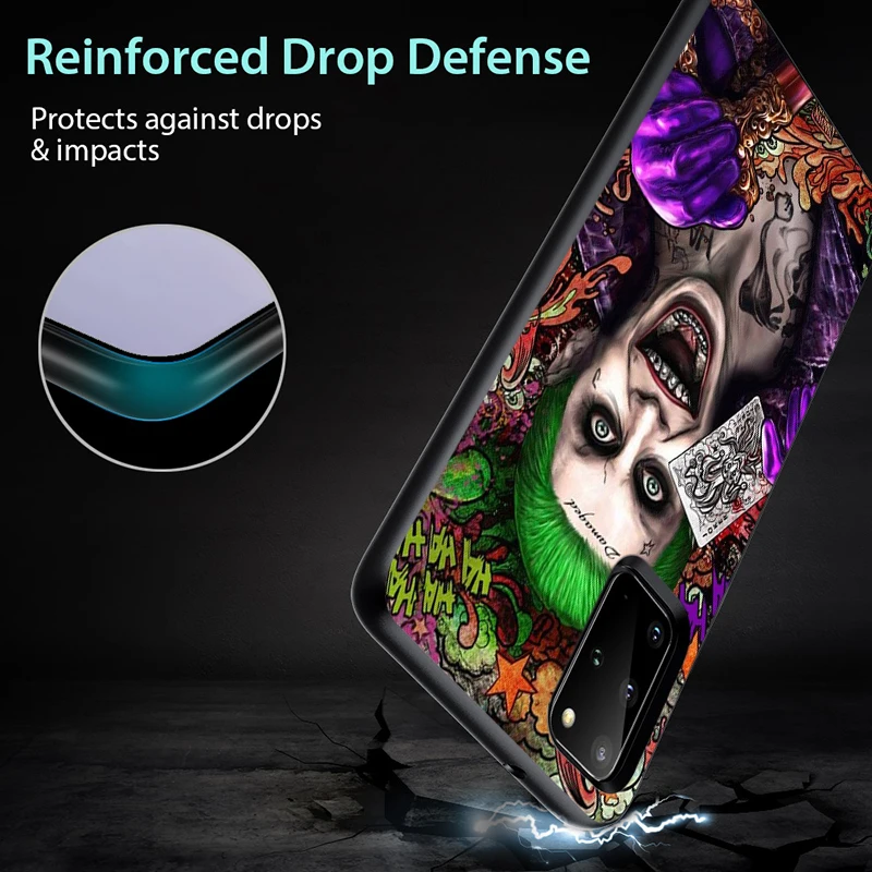 

Cllown the terro for Samsung Note 20 10 9 8 Ultra Plus A91 A81 A71 A51 A42 A41 A31 A21 A12 A11 A01 Black Phone Case