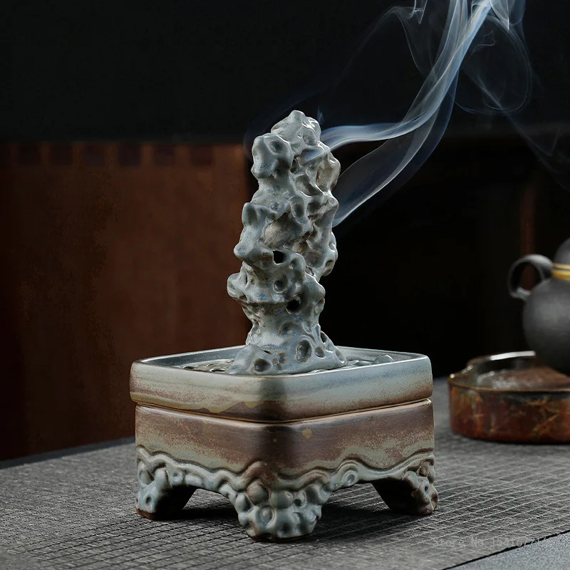 

Ceramic Taihustone incense burner home indoor antique incense incense incense burner Zen sandalwood incense plate incense burner