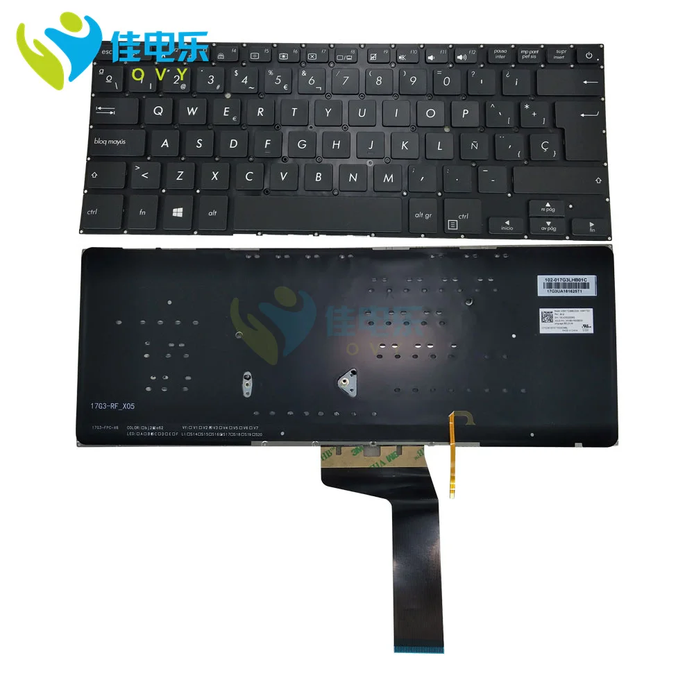Испанская клавиатура для ноутбука Asus vivobook S410 S410UA X411U X411 UQ X411UA X411UN X411UF X411QA 0KNB0 F600BE00 |