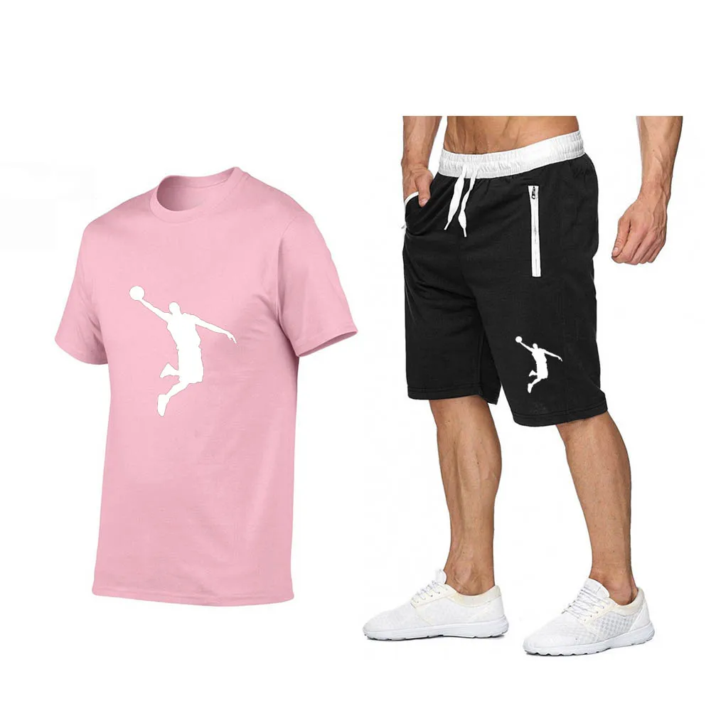 

Summe Men's Brand Sportswear Shorts Set Short Sleeve Breathable T-Shirt And Shorts Casual Wear Men's Basketball Training Suit