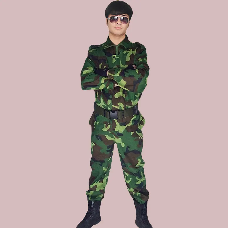 Джунгли камуфляжные костюмы для улицы развивают Мужские t обучение защитная одежда камуфляж колледж Военная тренировка мужская одежда