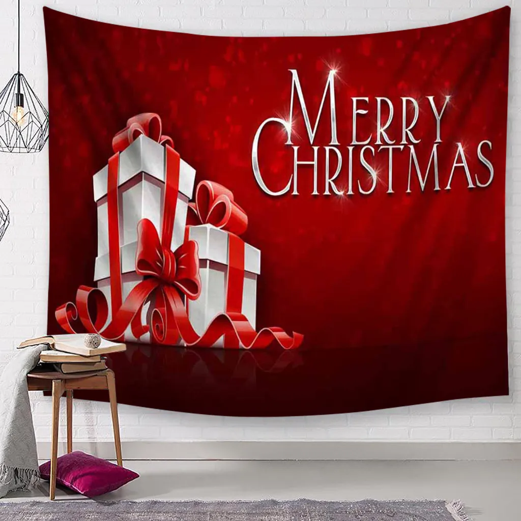 Новейшее Рождественское украшение настенное одеяло с медведем Подарочный узор