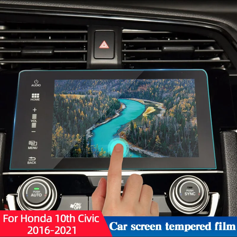 

For Honda 10th Civic 2016-2021 Tempered Glass Screen Protector Car GPS Navigation Screen Protective Film Car Accessories