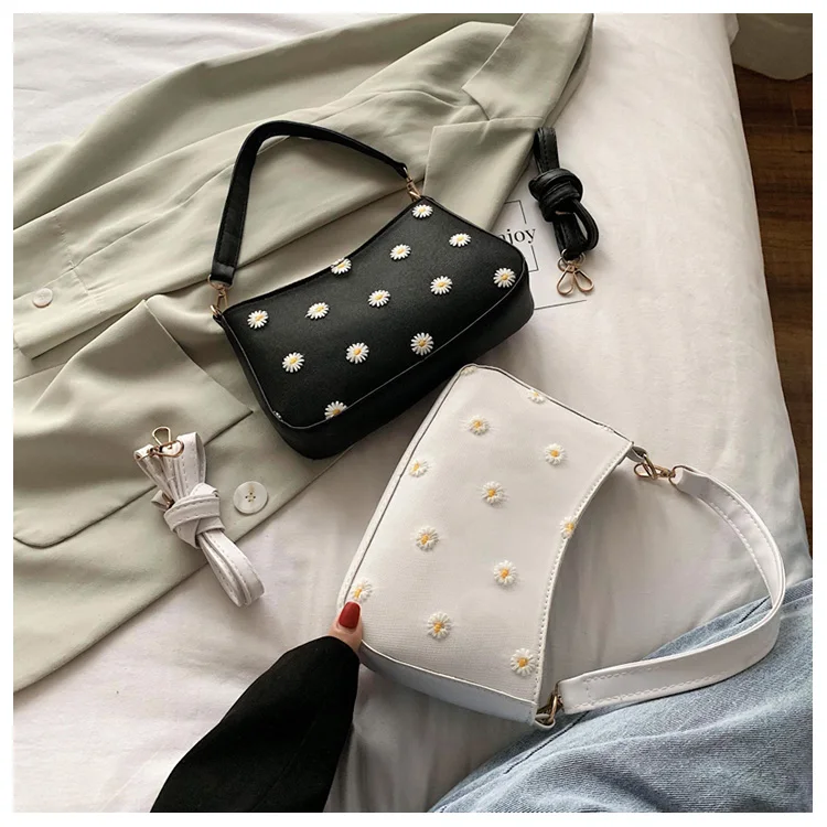 

Elegant 2021 Female Daisy Small Handbag PU Leather Lady's Bag Purses And Handbag Shoulder Crossbody Bags Women's Handbags