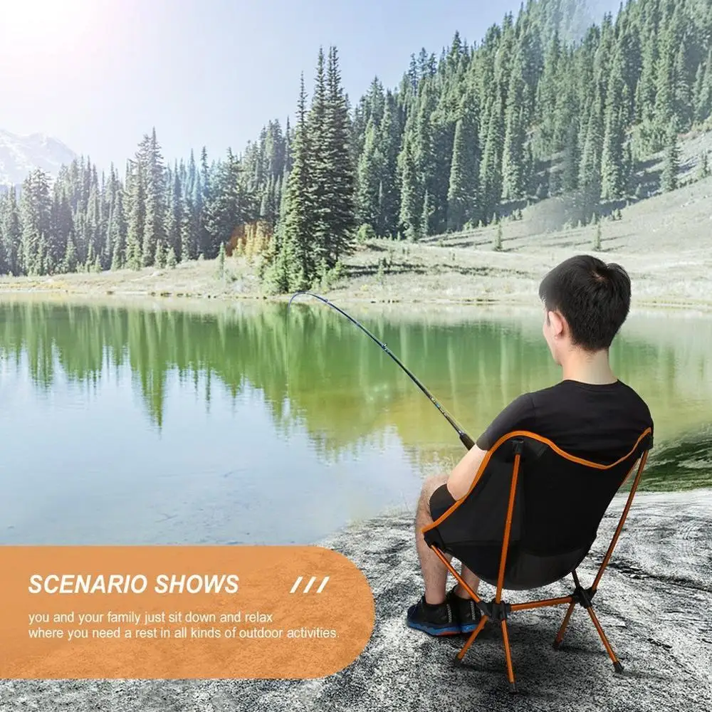 

Portable Travel Ultralight Folding Chair High Load Outdoor Camping Chair Beach Hiking Picnic Seat Fishing Tools Chair