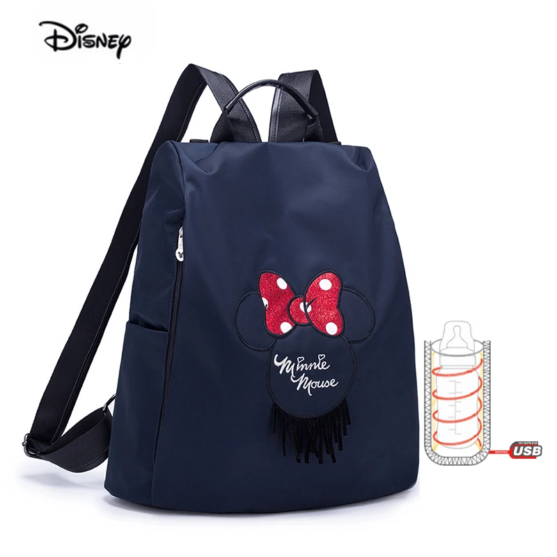 Модный рюкзак Disney для мам красивый многофункциональный ранец с USB разъемом и