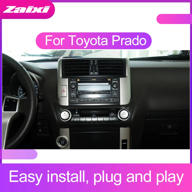 ZaiXi 2 DIN Android Сенсорный экран для Toyota Prado 2006 ~ 2010 автомобильный мультимедийный плеер