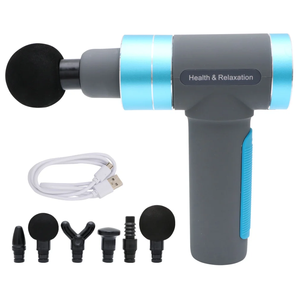 

1pc Electric Fascia Massager USB Charging Muscle Relaxation Massager Vibration Fitness Equipment Muscle Massager (Blue)
