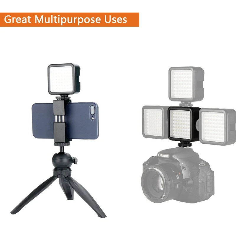 Bright LED Video Light 49 Led Camera Lighting Dimmable Portable Panel for Canon Nikon Sony and Other DLSR Cameras | Электроника