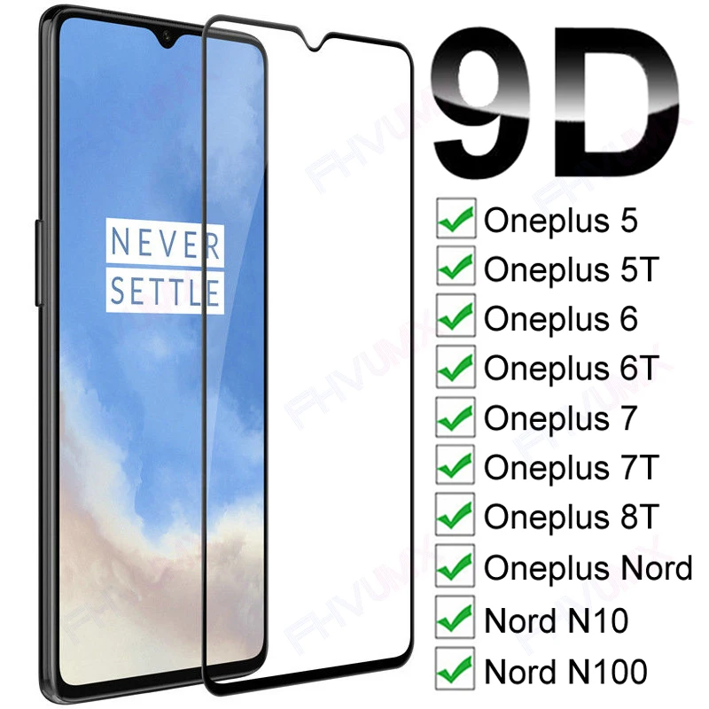 9D полный защитный Стекло для Oneplus 5/5 6 комплектов/партия размер 6T 7 7T 8T Экран