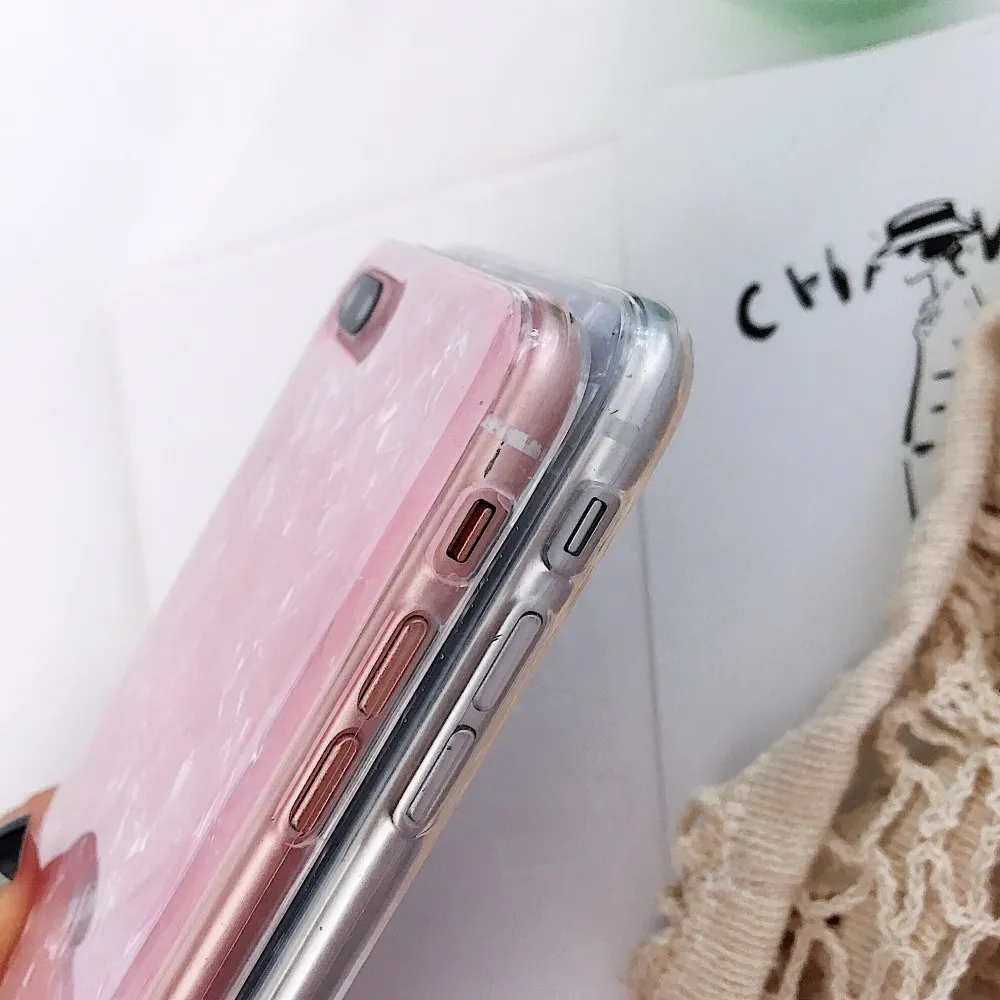 L-FADUNT Shell Pattern Case For Samsung A6 Plus 2018 Stylish Cute Phone Bumper S7 edge S8 S9 Shockproof Durable Cover |